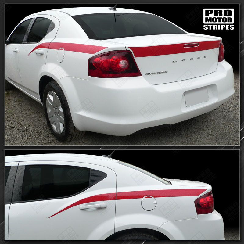 Dodge Avenger 2008-2014 Trunk Lid and Rear Quarter Stripes