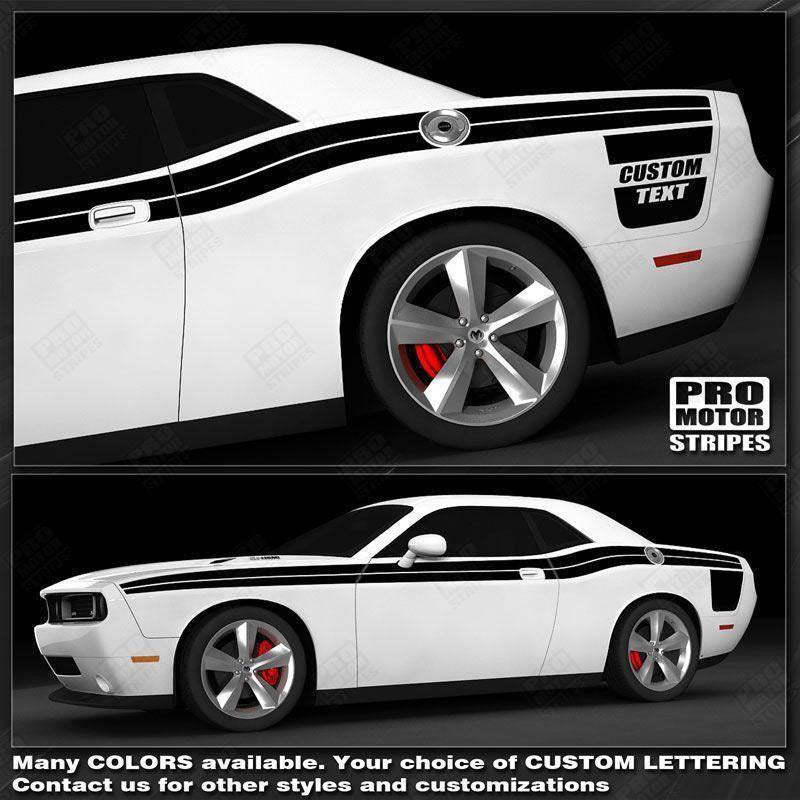Dodge Challenger 2008-2023 Extended Side Double Stripes
