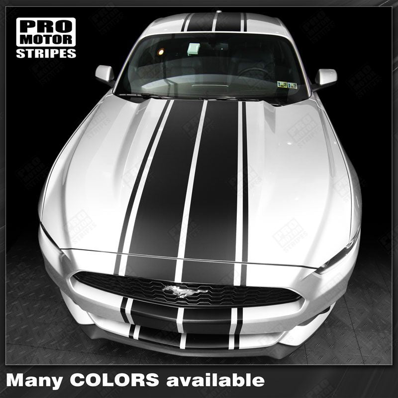 black mustang with white stripes